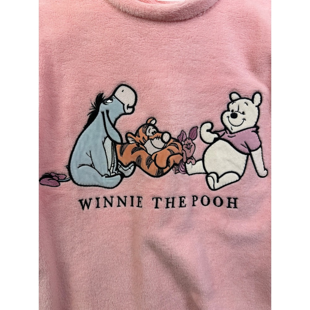 Disney Winnie the Pooh Eeyore Tigger Pink Fleece Lounge Top Size M‎